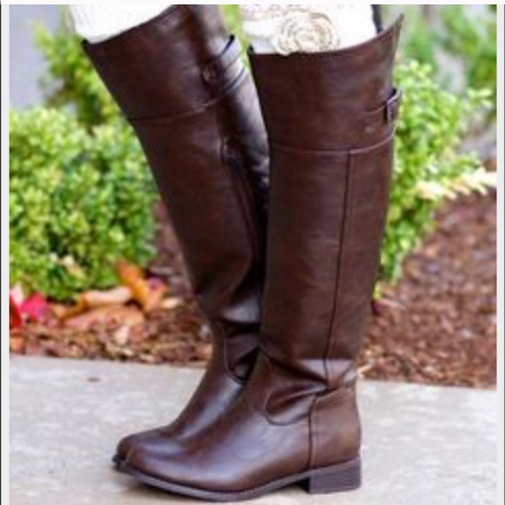 Cognac Tall Riding Boots